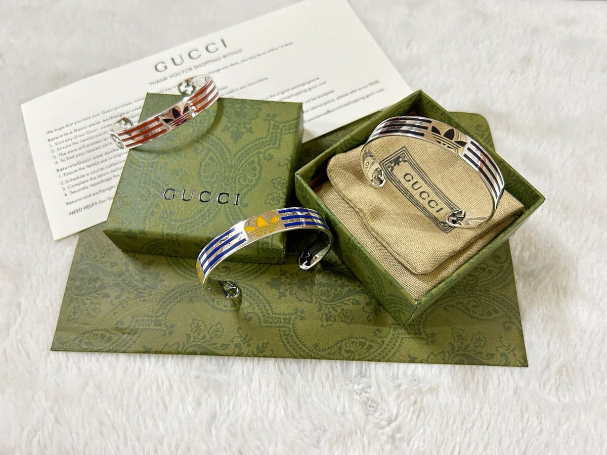 Double Gucci x Adidas Cuff Orange Bracelet
